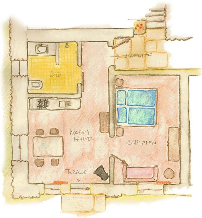 Grundriss Ferienwohnung La Nocciola